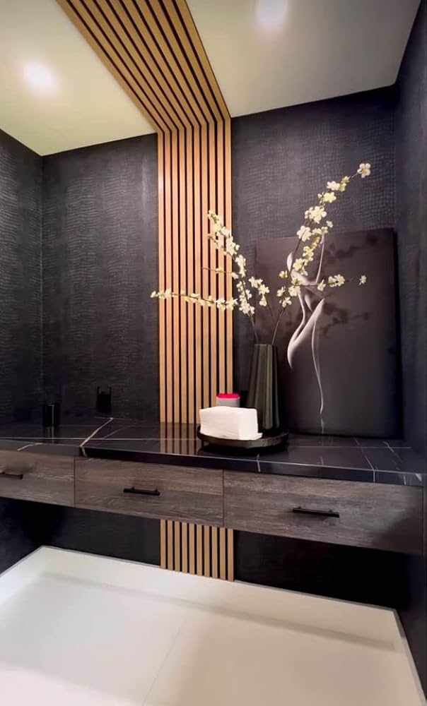 Installation of decorative PVC panels on a wall