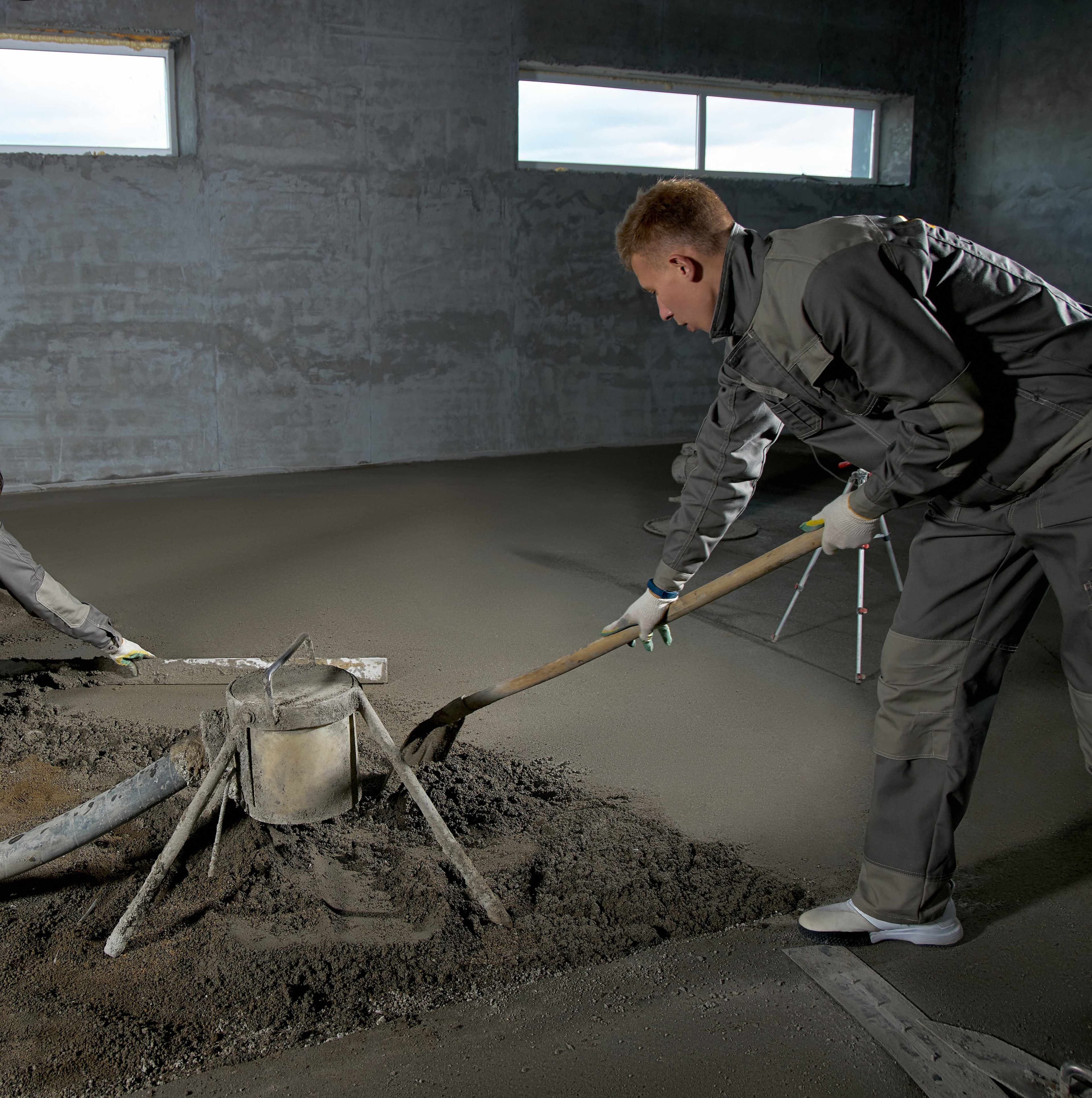 Filling channels in concrete