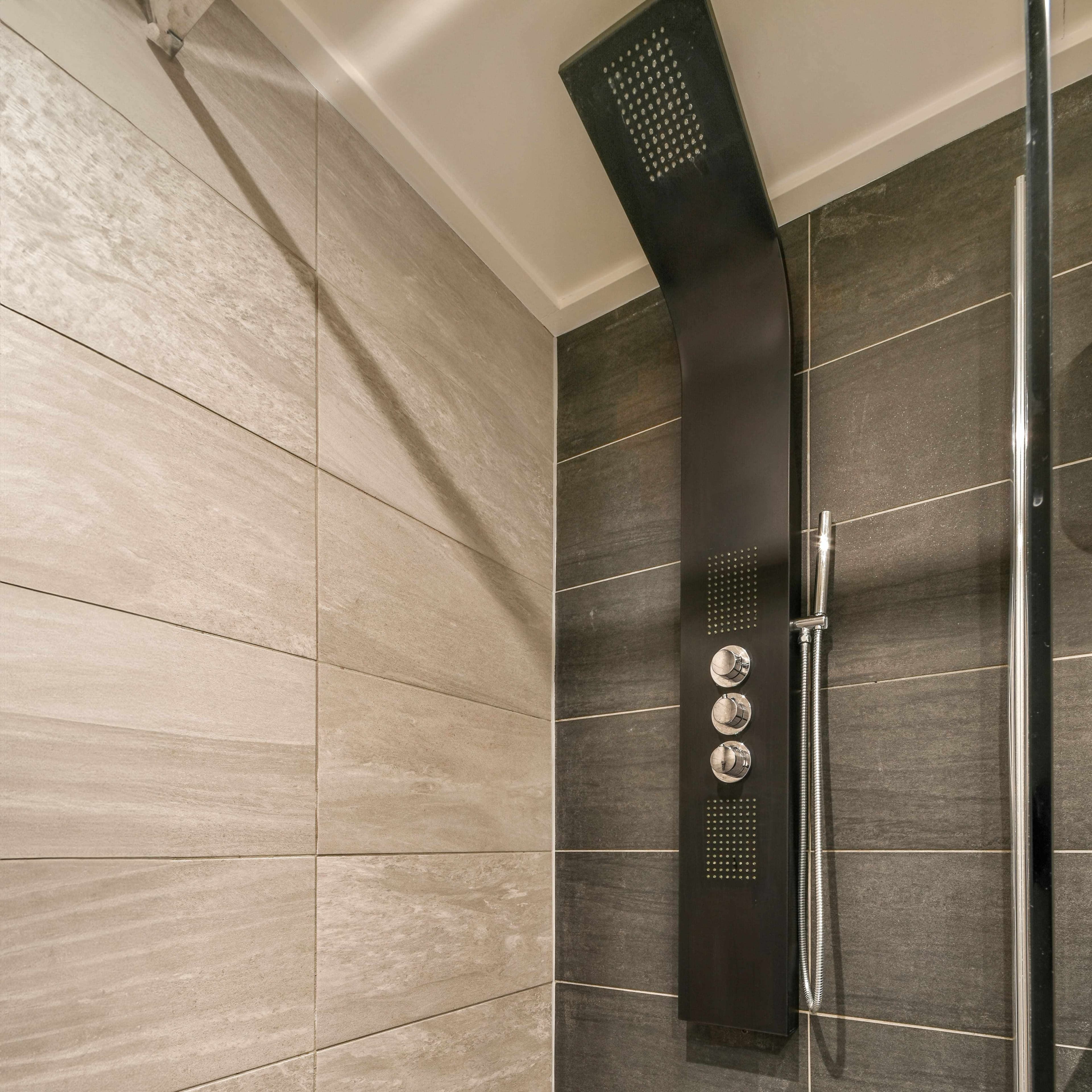 Installation of a hydromassage shower panel /electrical installation to the panel is not included/