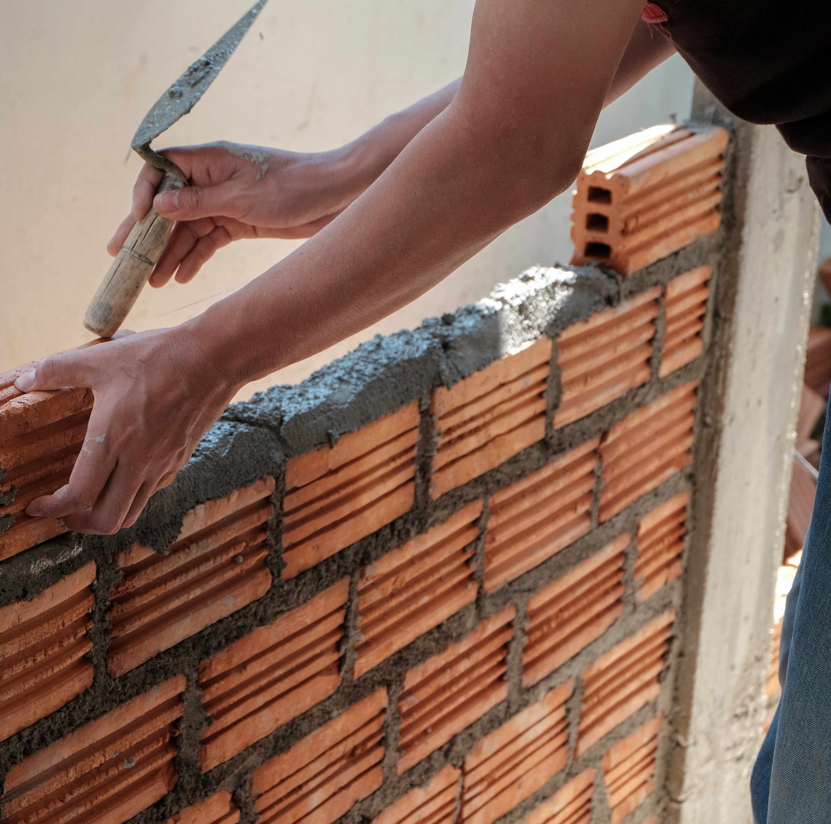 Filling channels in brick