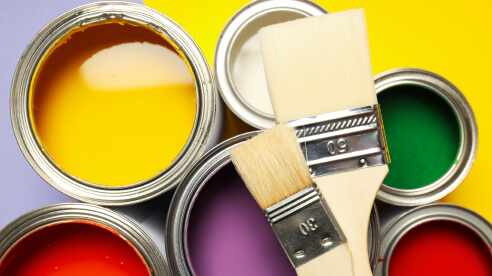 Painting with colored paint