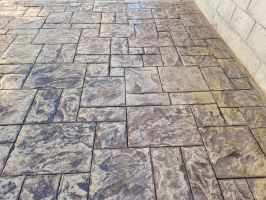 Gestempeld beton leggen