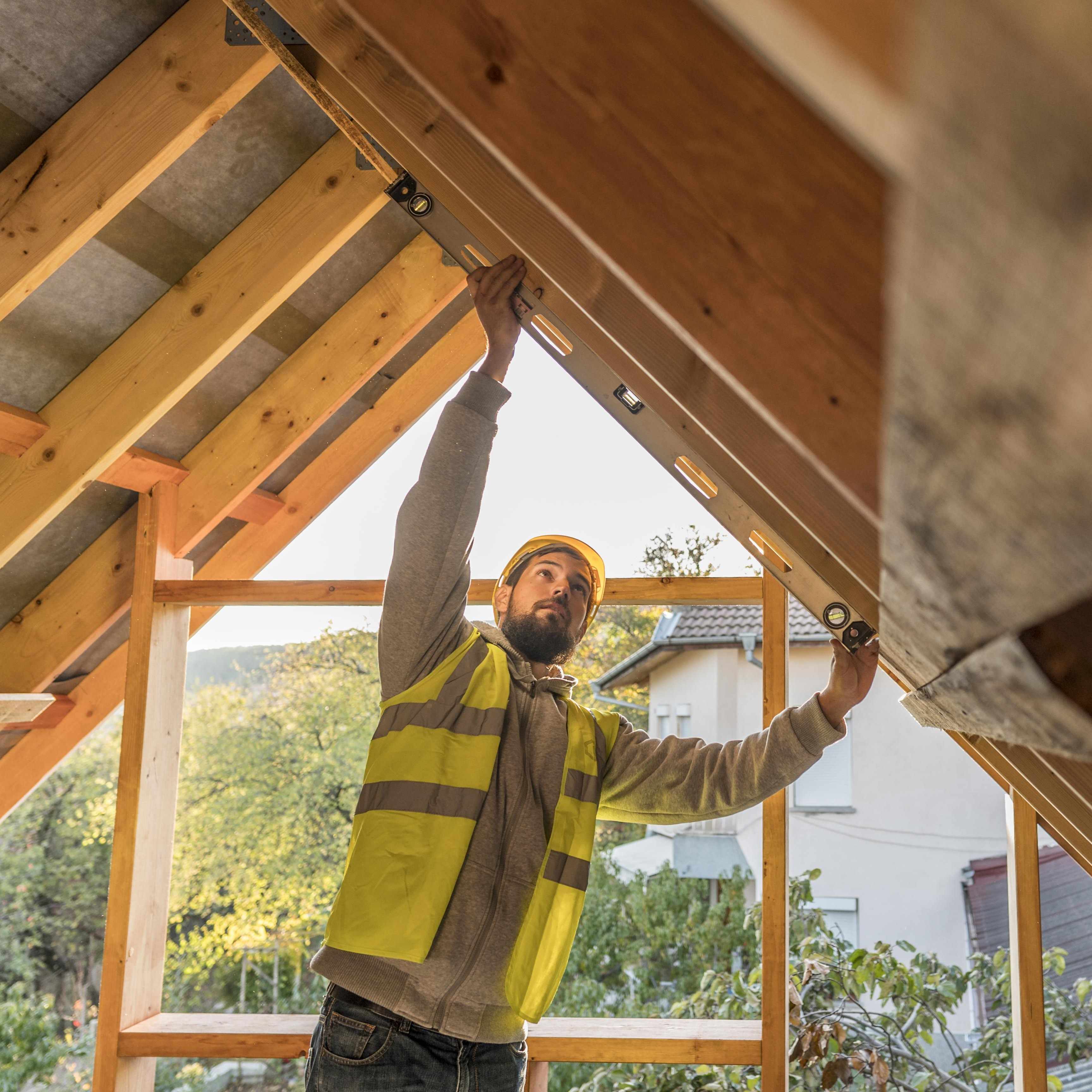 Nailing slats to a double grill